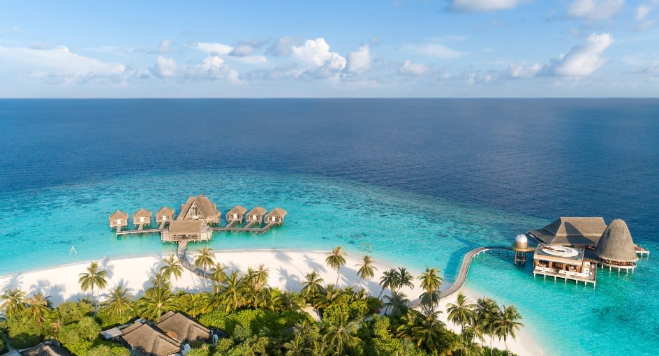 Anantara Kihavah Maldives Villas - Spa and Restaurant Aerial View