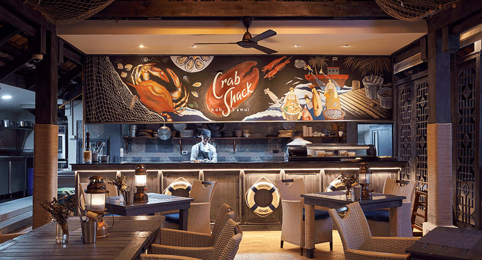 Seafood Restaurants Koh Samui Crab Shack at Anantara Lawana