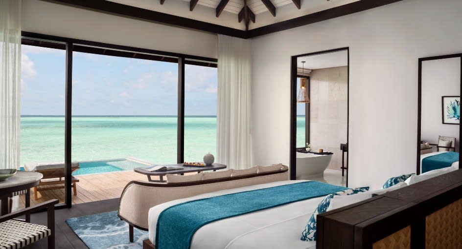 Over Water Pool Villa Bedroom - Anantara Veli Maldives Resort
