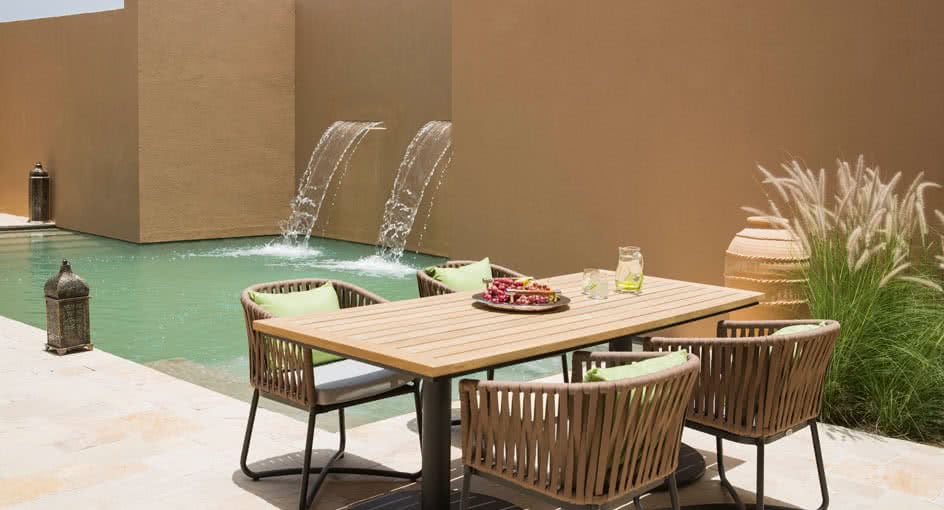 Outdoor Terrace of Garden Pool Villa Nizwa Oman