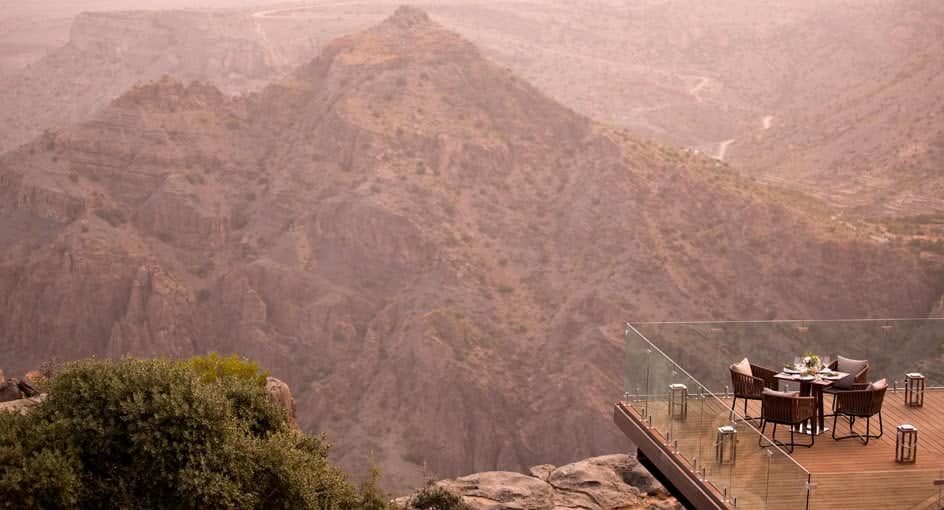 Dining by Design Overlooking the Oman Canyons