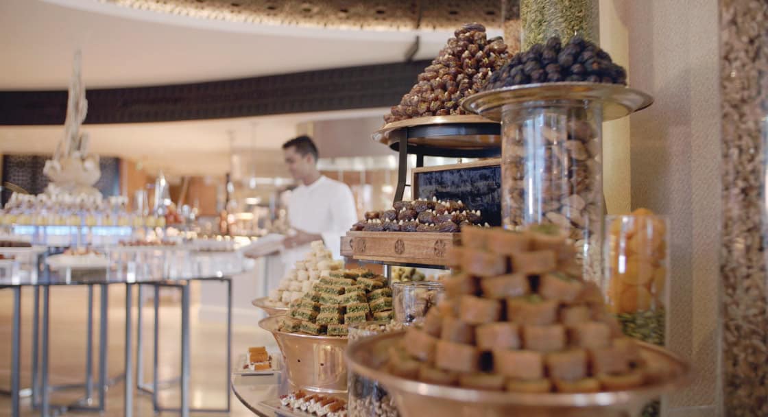 Azraq Buffet Setup at Banana Island Resort Doha