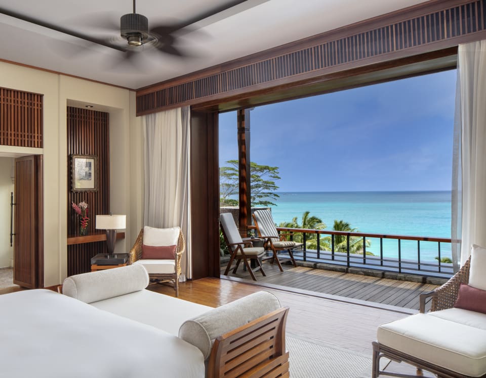 View from bedroom of Ocean View Pool Villa