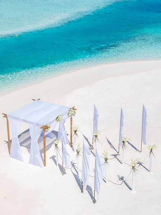 Naladhu Private Island Maldives Beach Wedding Setup
