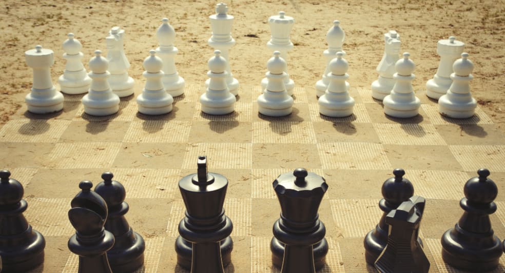 Giant Chess Board at Qasr Al Sarab Desert Resort