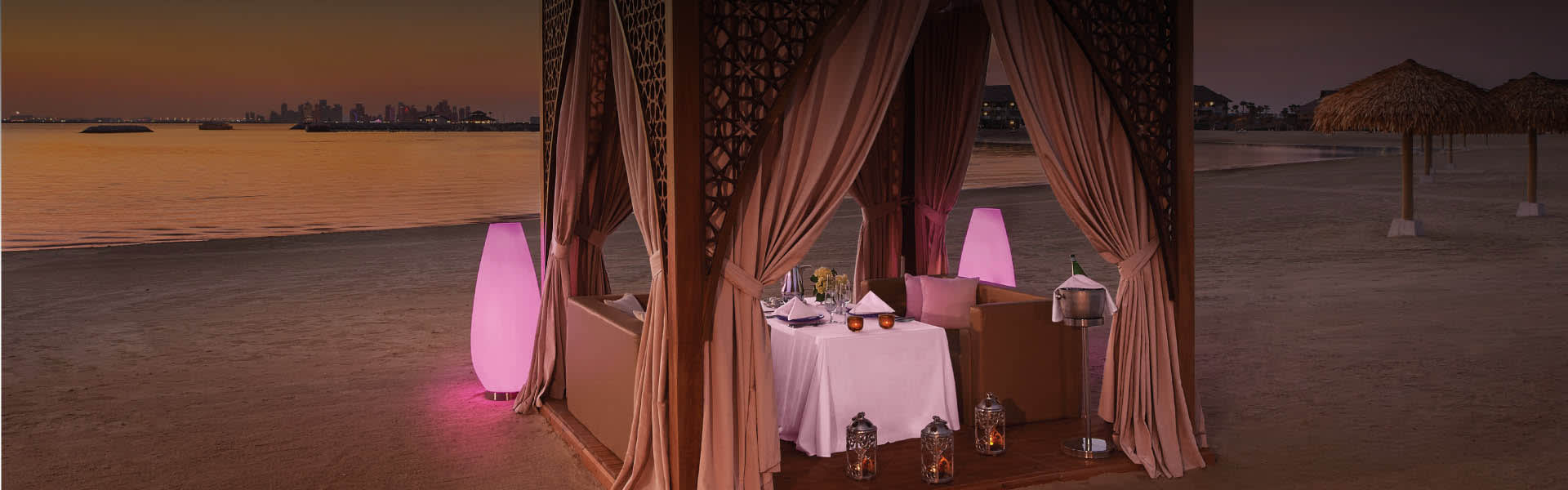 Romantic Dinner Doha Sunset Dining at Anantara Banana Island Resort